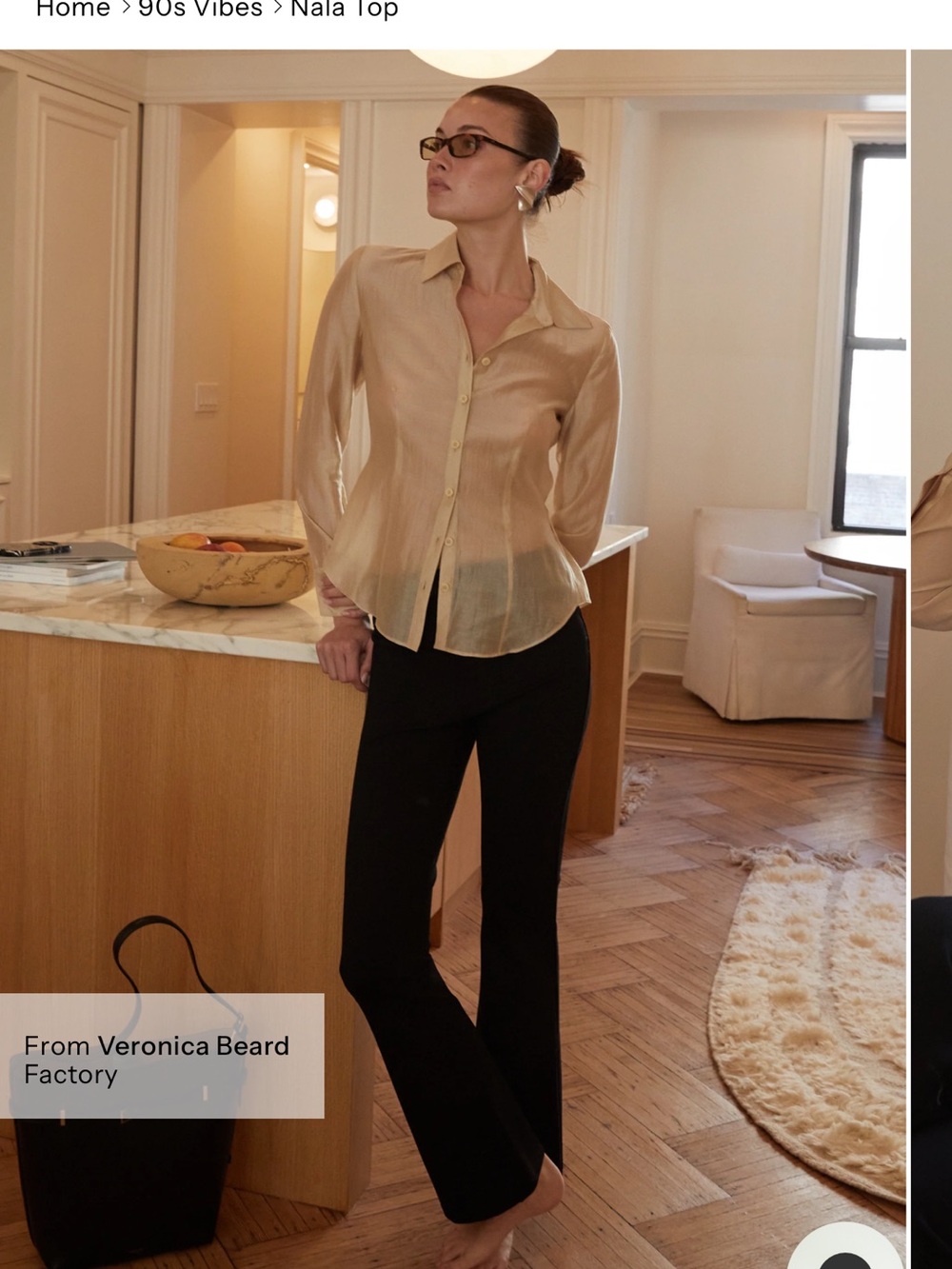 Few Moda Nala Button Down top in Sand